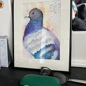 Pigeon - My first watercolour from scratch. Projekt z dziedziny Trad, c i jna ilustracja użytkownika Kristine Marshall - 28.07.2023