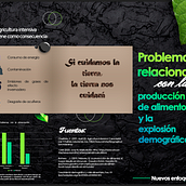 Tríptico: Demografía y Producción de Alimentos. Een project van  Ontwerp, Redactioneel ontwerp, Educatie, Grafisch ontwerp y Content schrijven van Víctor Emmanuel Camacho Alquicira - 28.07.2023