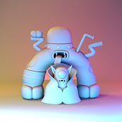 My project for course: Creation and Animation of Monsters in Cinema 4D. Un projet de 3D, Animation, Animation de personnages, Animation 3D, Modélisation 3D , et Conception de personnages 3D de megan_linnaung - 29.07.2023