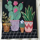 Mi proyecto del curso: Composición floral con acrílico y bordado. Een project van Traditionele illustratie, Schilderij, Borduurwerk,  Acr, lschilderij y Textielontwerp van mercedesgomez909 - 28.07.2023