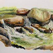 Mon projet du cours : Peinture de paysages réalistes à l'aquarelle. Un progetto di Pittura ad acquerello, Belle arti, Pittura, Bozzetti e Illustrazione naturalistica di clongato - 25.07.2023