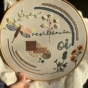 Meu projeto do curso: Técnicas básicas para bordado de letras. Embroider, and Textile Design project by Catia Portuense - 07.30.2023