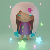 Mi proyecto del curso: Creación de personajes kawaii en 3D con Blender. Traditional illustration, Character Design, Digital Illustration, 3D Modeling, and Manga project by yessketches - 07.31.2023
