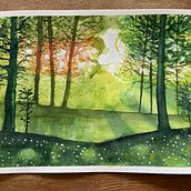 My project for course: Dreamy Watercolor Landscapes: Paint with Light. Painting, and Watercolor Painting project by els_4 - 07.31.2023