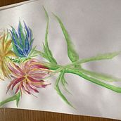Moja pierwsza praca akwarelą (przed kursem). Un proyecto de Ilustración tradicional y Creatividad de Agnieszka C - 27.07.2023