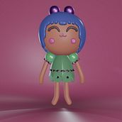 My project for course: Kawaii Character Creation in 3D with Blender. Een project van Traditionele illustratie, Ontwerp van personages, Digitale illustratie,  3D-modellering y Manga van straki1992 - 28.08.2023