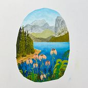 My project for course: Painting Atmospheric Landscapes with Gouache. Traditional illustration, Painting, and Gouache Painting project by Sophy - 07.31.2023