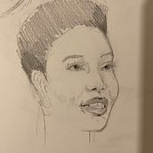 Mi proyecto del curso: Cuaderno de retratos a línea con grafito. Fine Arts, Sketching, Drawing, Portrait Drawing, and Sketchbook project by pl_falcongranados - 07.31.2023