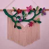 Meu projeto do curso: Macramê 3D: crie uma tapeçaria botânica. Arts, Crafts, Interior Decoration, Fiber Arts, Macramé, and Textile Design project by Ermelindo Lopes - 08.01.2023