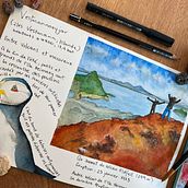 Carnet de voyage - aquarelle Ein Projekt aus dem Bereich Traditionelle Illustration, Aquarellmalerei und Sketchbook von clodeline - 01.08.2023
