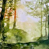 My project for course: Dreamy Watercolor Landscapes: Paint with Light. Painting, and Watercolor Painting project by Ros - 08.03.2023