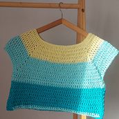 Mi proyecto del curso: Top-down: prendas a crochet de una sola pieza. Un progetto di Fashion design, Fiber Art, DIY, Uncinetto e Textile Design di Campo Rella - 01.08.2023