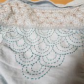 SASHIKO PROJECT #2  The Seikai Ha pattern on denim jacket. Arts, Crafts, Embroider, and Sewing project by Guro Øverbye - 08.04.2023
