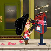 Scene from Sue and Ned’s Treasure Hunt. Traditional illustration project by Sherry - 02.01.2021