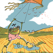 Fête du Cidre Basque. Traditional illustration, and Graphic Design project by Elizaveta - 08.05.2023