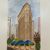 My project for course: Architectural Sketching with Watercolor and Ink. Sketching, Drawing, Watercolor Painting, Architectural Illustration, Sketchbook & Ink Illustration project by Janet gershengorn - 08.05.2023