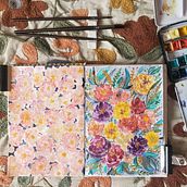 My project for course : Creation of Color Palettes with Watercolor. Traditional illustration, Fine Arts, Painting, Watercolor Painting, and Color Theor project by alicecarollinwonderland - 08.05.2023