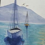 Mi proyecto del curso: Pintura en acuarela de paisajes marinos. Painting, Watercolor Painting, and Naturalistic Illustration project by Concepción Gallardo Florido - 08.05.2023