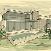 My project for course: Sketch like an architect with Morpholio Trace. Architecture, Interior Design, Digital Architecture, Architectural Illustration, ArchVIZ, and Spatial Design project by Donald Martin - 08.06.2023