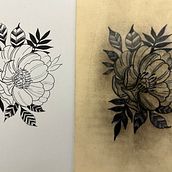 Mi proyecto del curso: Tatuaje botánico con puntillismo. Traditional illustration, Tattoo Design, and Botanical Illustration project by Eldwin Ramirez - 08.06.2023