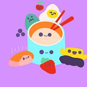 My project for course: Designing Kawaii Worlds: Spread Joy Through Illustration. Projekt z dziedziny Projektowanie postaci, Ilustracja c, frowa i Manga użytkownika Vivaan Bhasin - 06.08.2023