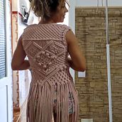 Mi proyecto del curso: Macramé: crea prendas de ropa únicas. Accessor, Design, Arts, Crafts, Fiber Arts, Macramé, and Textile Design project by nareyu_007 - 08.06.2023
