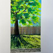 My project for course: Landscape Painting with Gouache for Beginners. Fine Arts, Painting, Naturalistic Illustration, and Gouache Painting project by Sophy - 08.06.2023
