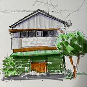 My project for course: Expressive Architectural Sketching with Colored Markers. Sketching, Drawing, Architectural Illustration, Sketchbook & Ink Illustration project by dclrthomp - 08.07.2023