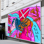 Scottish Mural. Painting, Street Art, Digital Illustration, Acr, lic Painting, and Decorative Painting project by Sara Kuzma - 08.06.2023