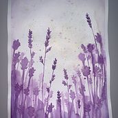 Purple Field. Pintura em aquarela projeto de Loreli Burton - 05.08.2023