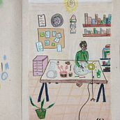 Meu projeto do curso: Sketchbook experimental: encontre seu estilo de desenho. Traditional illustration, Sketching, Creativit, Drawing, Watercolor Painting, Sketchbook, and Gouache Painting project by Cristina Almeida - 08.07.2023