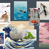 Meu projeto do curso: Introdução à tinta guache: viagem cromática ao Japão. Traditional illustration, Fine Arts, Painting, and Gouache Painting project by Ana Beatriz A. Said - 08.04.2023