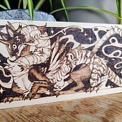 My project for course: Pyrography 101: Woodburning Illustration Techniques. Traditional illustration, Arts, Crafts, and DIY project by Isabella von Metzradt - 08.08.2023