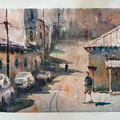 My project for course: Watercolor Fundamentals: Light and Color. Painting, Watercolor Painting, and Architectural Illustration project by mathieu_meunier90 - 08.08.2023