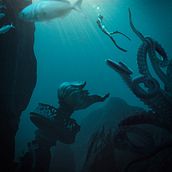 The Dive. Photograph, Photograph, Post-production, VFX, Photo Retouching, Fine-Art Photograph, Photographic Composition, and Photomontage project by olivier.lutaud - 08.07.2023