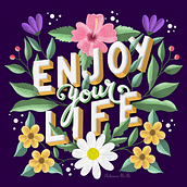 Meu projeto do curso: Lettering digital: combine flores e letras com Procreate. Un proyecto de Lettering digital y Lettering de Betania Mello - 08.08.2023