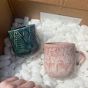My project for course: Stamp Making for Textured Pottery. Un proyecto de Artesanía, Bellas Artes, Decoración de interiores, Cerámica y DIY de Annu Tertsonen - 04.08.2023