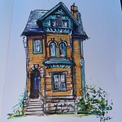 My project for course: Expressive Architectural Sketching with Colored Markers. Sketching, Drawing, Architectural Illustration, Sketchbook & Ink Illustration project by wh6rtwgpgr - 08.09.2023