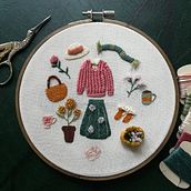 Esperando los días de primavera. Costume Design, Arts, Crafts, Embroider, Fiber Arts, Color Theor, Textile Design, Accessor, and Design project by Maria Fernanda Santa Gallego - 08.07.2023