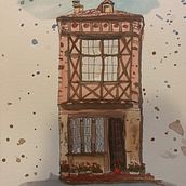 Saint-Bertrand-de-Comminges. Traditional illustration project by Fernando Barcos - 08.10.2023