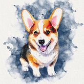 Postcards with dogs. Traditional illustration, and Graphic Design project by Galina - 08.10.2023
