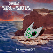 Portada Sea-Sides Gorillaz. Poster Design, Picturebook, Collage, and Photographic Composition project by Ama Roig - 08.11.2023