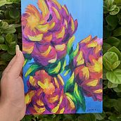 Três Rosas . Artes plásticas projeto de Natália A. Santos - 17.04.2022