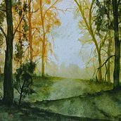 My project for course: Dreamy Watercolor Landscapes: Paint with Light. Un progetto di Pittura e Pittura ad acquerello di heikehaffer - 12.08.2023