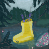 My project for course: Atmospheric Scenes in Procreate: Paint with Color and Light. Digital Illustration, and Traditional illustration project by Johanna Pérez - 08.12.2023