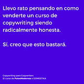 Mi proyecto del curso: Copywriting para copywriters. Een project van  Reclame, Cop, writing, Stor, telling y Communicatie van janacastella - 12.08.2023
