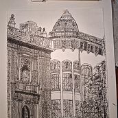 Mi proyecto del curso: Dibujo arquitectónico urbano con tinta en la Ciudad de Mexico. Drawing, and Architectural Illustration project by Eitham Leon Abarca - 08.13.2023