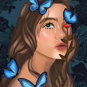 My project for course: Digital Painting: Female Fantasy Portraits. Un proyecto de Ilustración tradicional, Ilustración digital y Pintura digital de Naomi Valensia - 11.08.2023