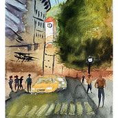 Mon projet du cours : Paysages urbains à l’aquarelle. Fine Arts, Watercolor Painting, and Architectural Illustration project by daniel daniel Guffanti - 08.13.2023