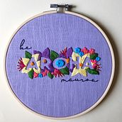 My project for course: Embroidery Art with Lettering: Negative Type Designs. Embroider, and Textile Design project by chiara_gasparetto - 08.13.2023